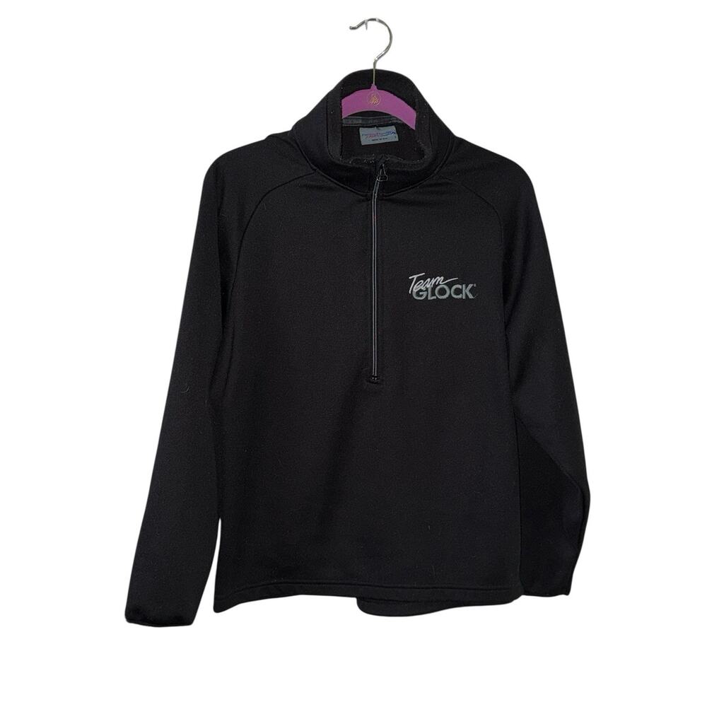 Team Glock Black‎ Quarter Zip Fleece Pullover Jacket Small Range Made in USA